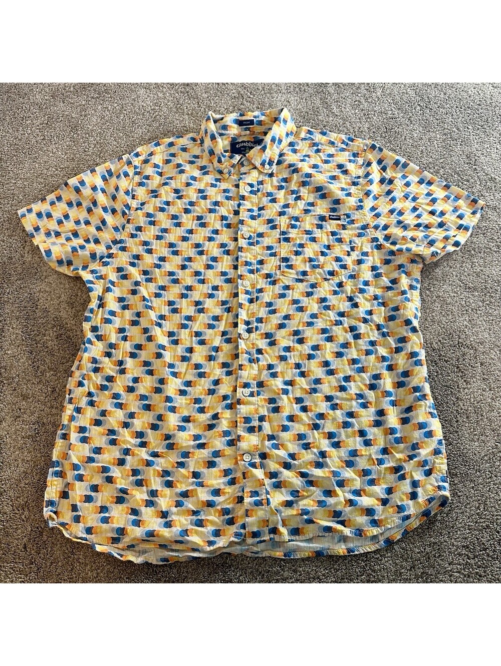 The Accepted Everywhere Resort Weave Friday Shirt Button Shirt Size L Geometric